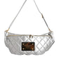 Silver Quilted Filled Crossbody Shoulder Bag SICILY Bag
