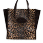 Multicolor Leopard Shopping Tote Shoulder WomenBorse Bag