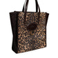 Multicolor Leopard Shopping Tote Shoulder WomenBorse Bag