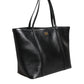 Black Leather Miss Escape Shopping Tote Women Borse Bag