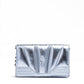 Metal light blue GT patent leather bag with chain