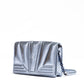 Metal light blue GT patent leather bag with chain