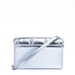 Metal light blue GT patent leather bag with chain