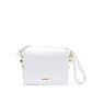 White/Gold  Metallic Stripe Crossbody Bag