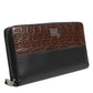 Black Brown Exotic Leather Men Continental Clutch Wallet