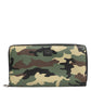 Multicolor Camouflage Logo Zip Around Continental Wallet