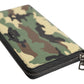 Multicolor Camouflage Logo Zip Around Continental Wallet