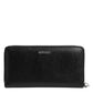 Black Leather #DGFAMILY Zipper Continental Mens Wallet