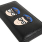 Black Leather #DGFAMILY Zipper Continental Mens Wallet