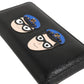 Black Leather #DGFAMILY Zipper Continental Mens Wallet