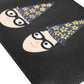 Black Leather #DGFAMILY Embellished Men Clutch Pouch Bag