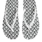 Black White Logo Beachwear Flats Slipper Shoes