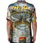 Multicolor Printed Button Down Casual Shirt