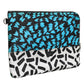 Multicolor Printed Nylon Logo Plaque Men Clutch Pouch Bag