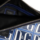 Blue White Leather D&G Logo Plaque Crossbody Borse Bag