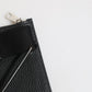 Black Leather Logo Embossed Waist Fanny Pack Borse Bag