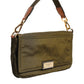 Dark Green Nylon Logo Plaque Shoulder Strap Borse Bag