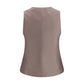 Single-breasted hemp and viscose Vest