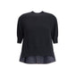 Denim detail Sweater