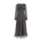 Silk long Dress with rouches