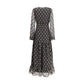Silk long Dress with rouches