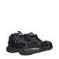 Black Leather Athletic Sneakers