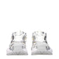 White Fabric Chunky Sneakers