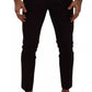 Bordeaux Cotton Stretch Skinny Trouser