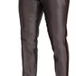 Gray Silk Metallic Men Dress Trouser Pants