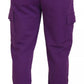 Purple Cotton Cargo Sweatpants Jogging Pants