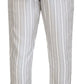 White Stripes Silk Lounge Trouser Pants