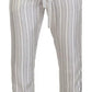 White Stripes Silk Lounge Trouser Pants