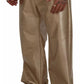 Metallic Gold Polyester StraightTrouser Pants