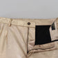 Metallic Gold Polyester StraightTrouser Pants
