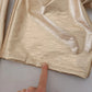Metallic Gold Polyester StraightTrouser Pants