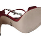 Red Satin Crystals Keira Sandals Heels Shoes