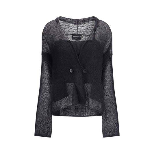 Double-breasted cardigan and top in a wool and mohair blend Twin-set