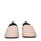 Pink Leather Slip-On Loafers