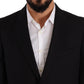 Blue Polyester Single Breasted Formal 2 Piece Suit