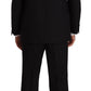 Blue Polyester Single Breasted Formal 2 Piece Suit