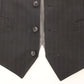Gray Striped Formal Dress Gilet Vest