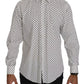 White Dotted Dress Formal MARTINI Shirt