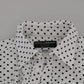 White Dotted Dress Formal MARTINI Shirt