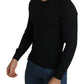 Black Cashmere Crewneck Pullover Sweater