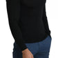 Black Cashmere Crewneck Pullover Sweater