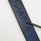 Black Blue DG Logo Silver Metal Buckle Belt
