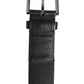 Black Blue DG Logo Silver Metal Buckle Belt