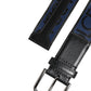 Black Blue DG Logo Silver Metal Buckle Belt