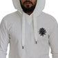 White Cotton Hooded Sweatshirt Sweater
