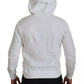 White Cotton Hooded Sweatshirt Sweater